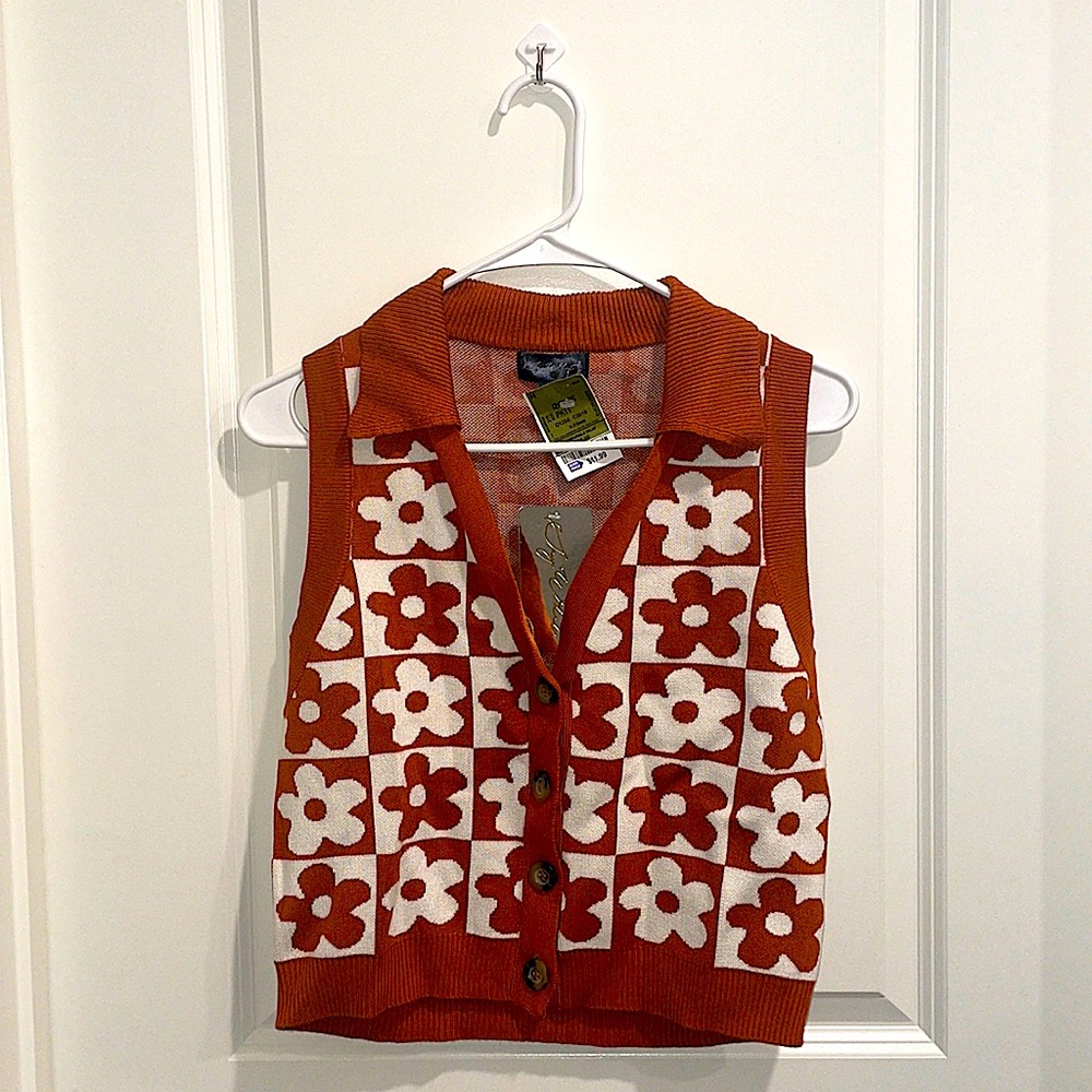 Flower Sweater Vest